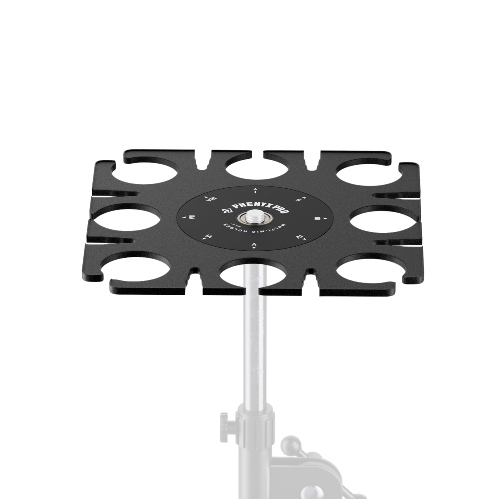 MA-H1 | 8-Slot Multi-Microphone Holder for wired & Wireless Mic