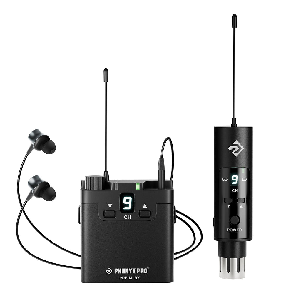 PDP-M | Portable UHF Stereo Wireless in-Ear Monitor System w/ 16 Frequencies
