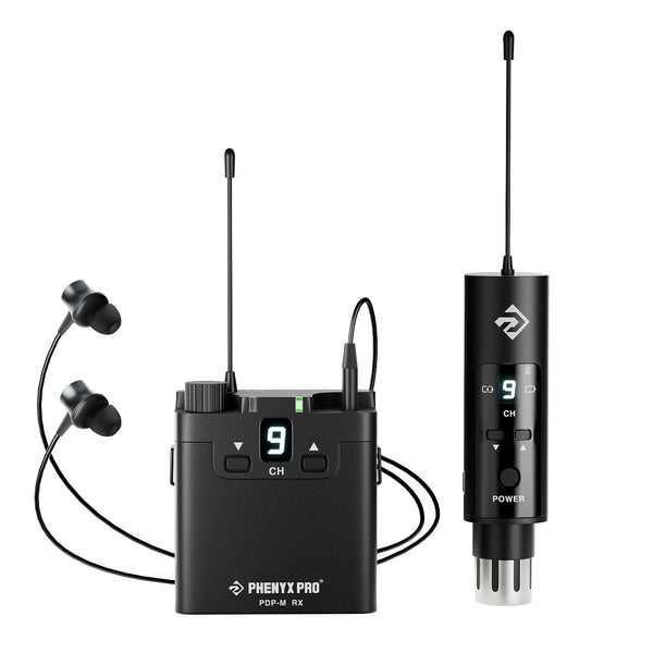 PDP-M | Portable UHF Stereo Wireless in-Ear Monitor System w/ 16 Frequencies