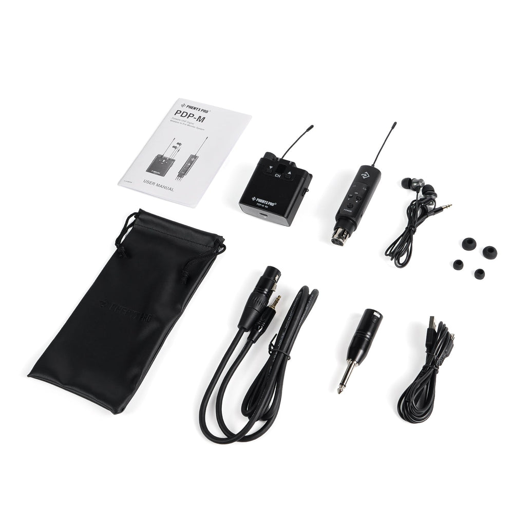 PDP-M | Portable UHF Stereo Wireless in-Ear Monitor System w/ 16 Frequencies