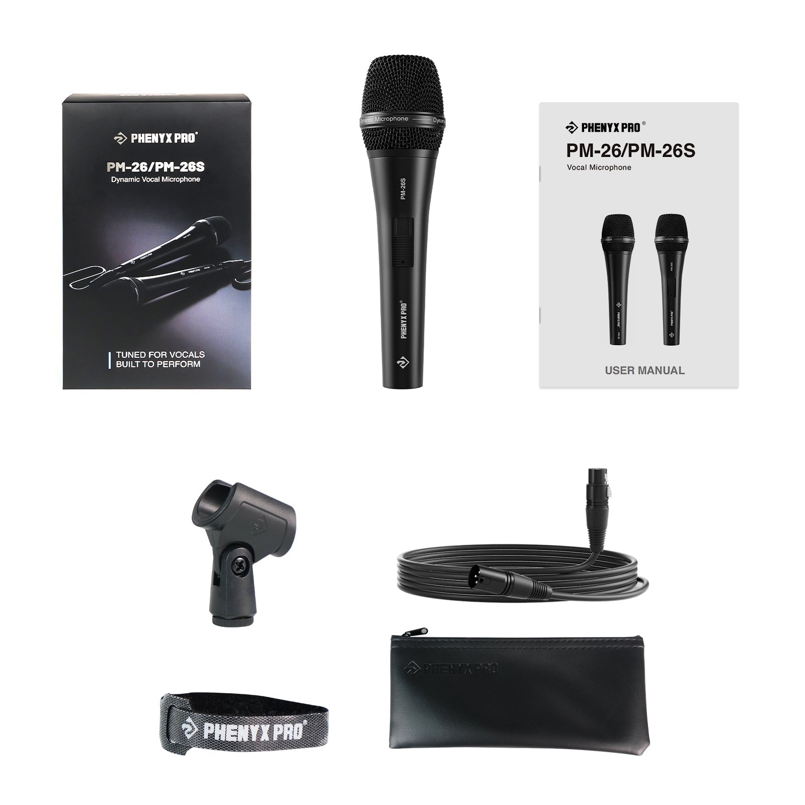 PM-26S | Wired Dynamic Supercardioid Vocal Microphone with ON/OFF Switch